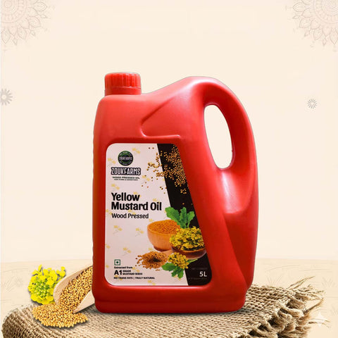 Wood Pressed Black Mustard Oil | 5 Litre Jar